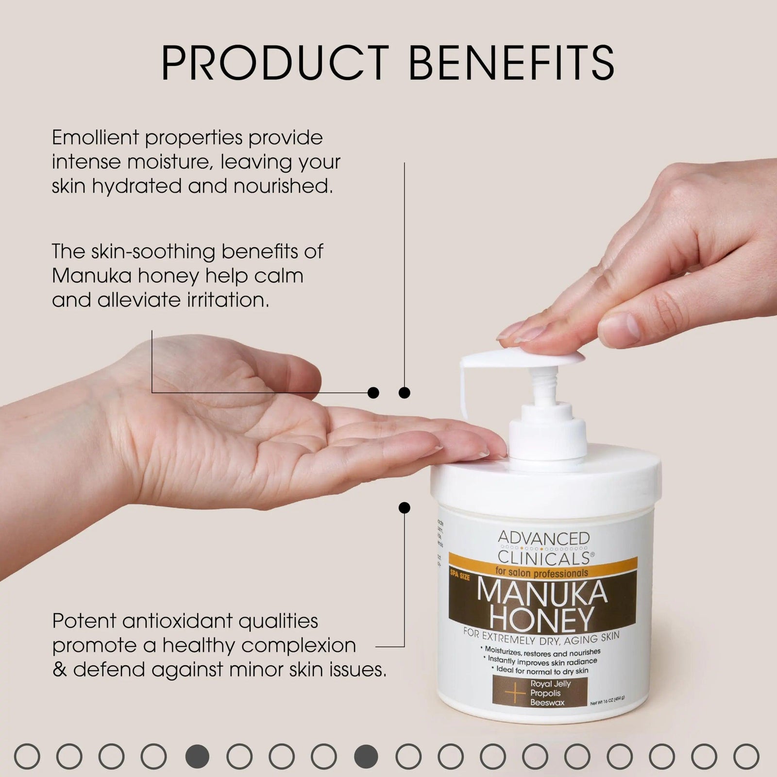 Advanced Clinicals Manuka Honey Cream W/Collagen Face Moisturizer & Body Butter Lotion For Dry Skin | Intense Firming & Hydrating Miracle Balm Skin Care Moisturizing Lotion For Women & Men | 2-Pack 1 Pound (Pack of 2) Manuka Honey Body Cream - Evallys.com # #