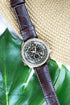 Citizen Perpetual Calendar Chrono Crocodile Print Leather Strap Watch - Evallys.com # #