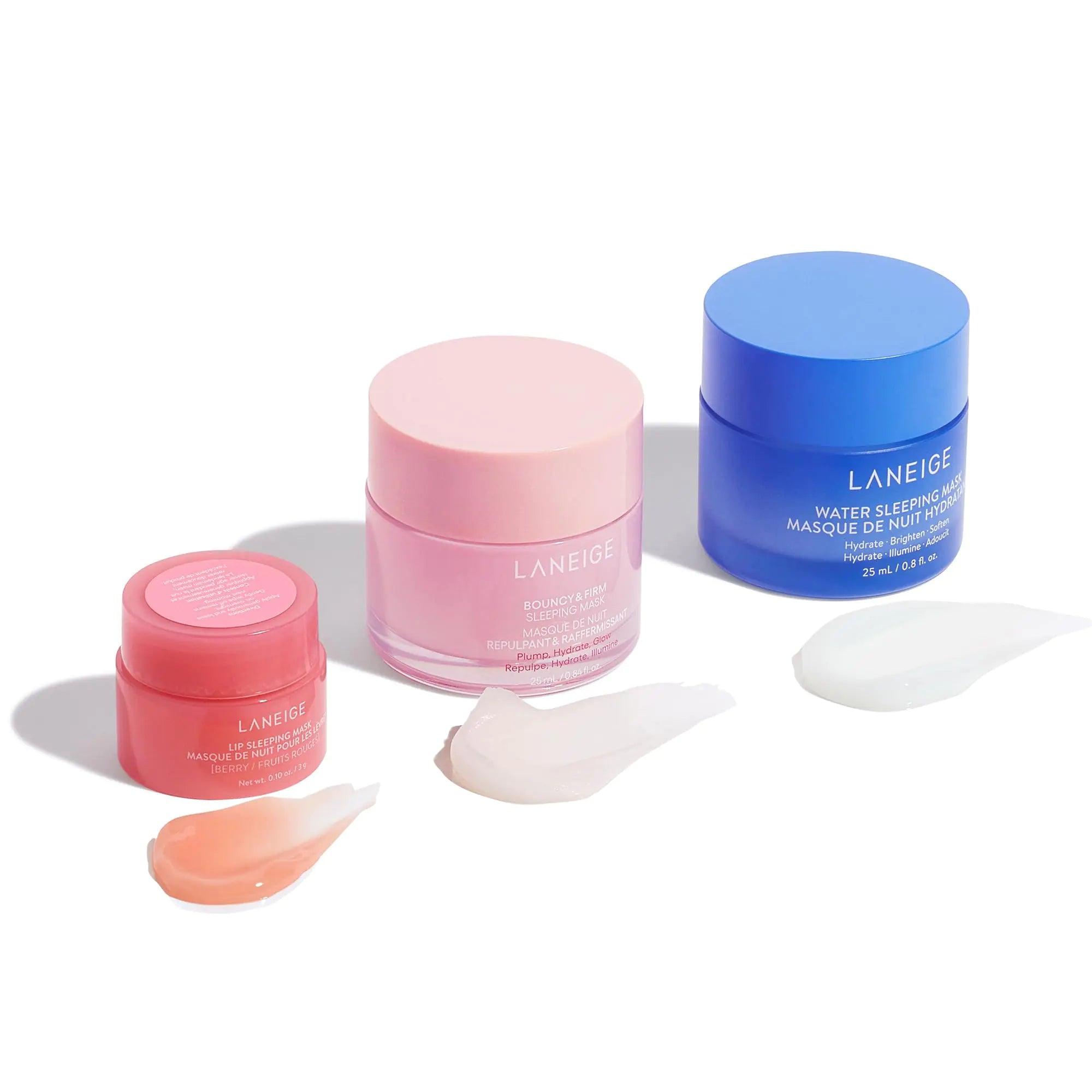 LANEIGE Water Sleeping Mask: Korean Overnight Mask, Squalane, Probiotic-Derived Complex, Hydrate, Barrier-Boosting, Visibly Smooth and Brighten Dream Team Trio - Evallys.com # #