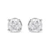 .925 Sterling Silver 4-Prong Round-cut "Salt and Pepper" Diamond Classic Stud Earrings (I-J Color, I3 Clarity) - Evallys.com # #