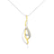 10K Yellow and White Gold Round Cut Diamond Accent Cascade 18" Pendant Necklace (J-K Color, I2-I3 Clarity) - Evallys.com # #