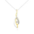 10K Yellow and White Gold Round Cut Diamond Accent Cascade 18" Pendant Necklace (J-K Color, I2-I3 Clarity) - Evallys.com # #