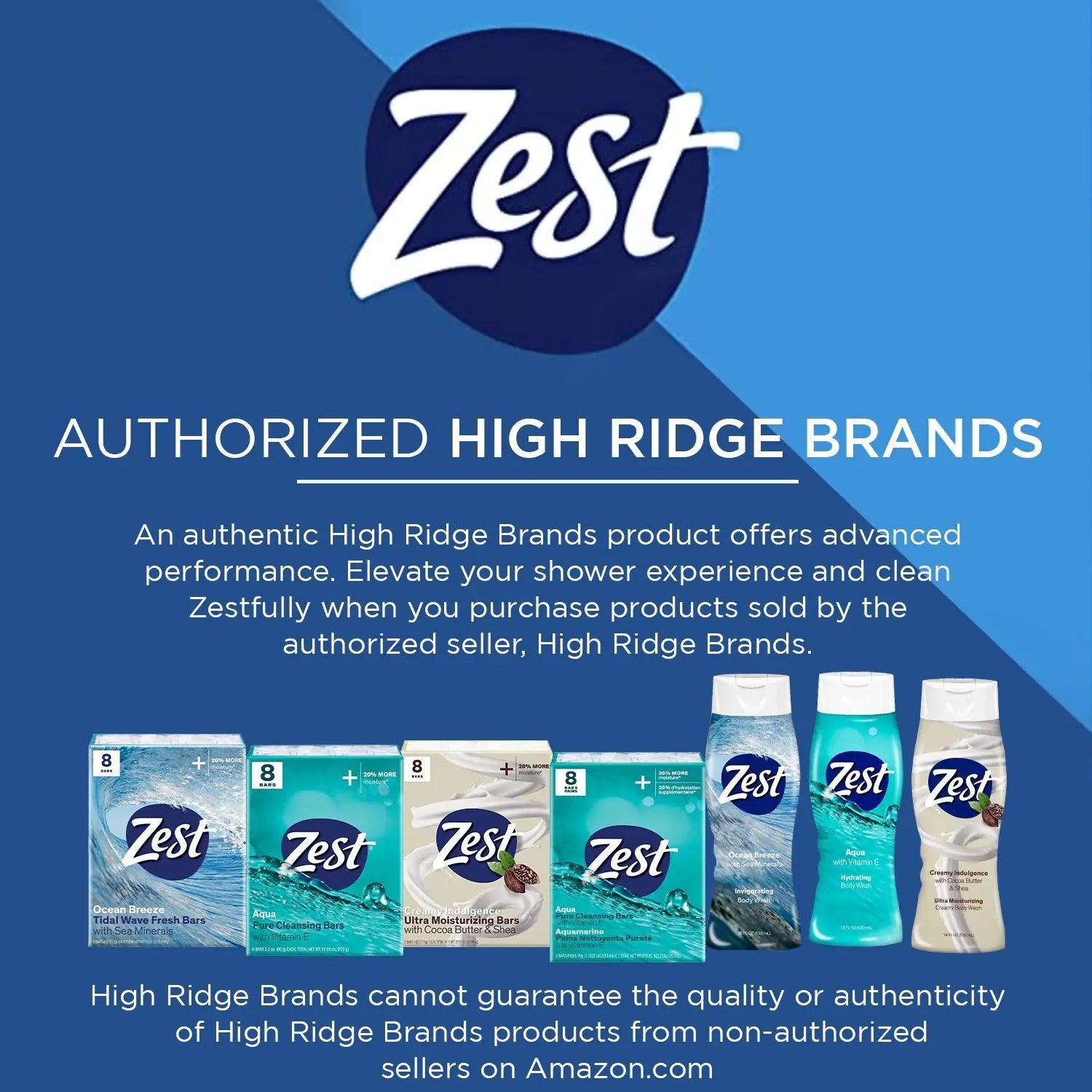 Zest Bar Bath Soap - Aqua, 8 Bar, 4 Fl Oz (Pack of 48) Aquatic 4 Ounce (Pack of 48) - Evallys.com # #