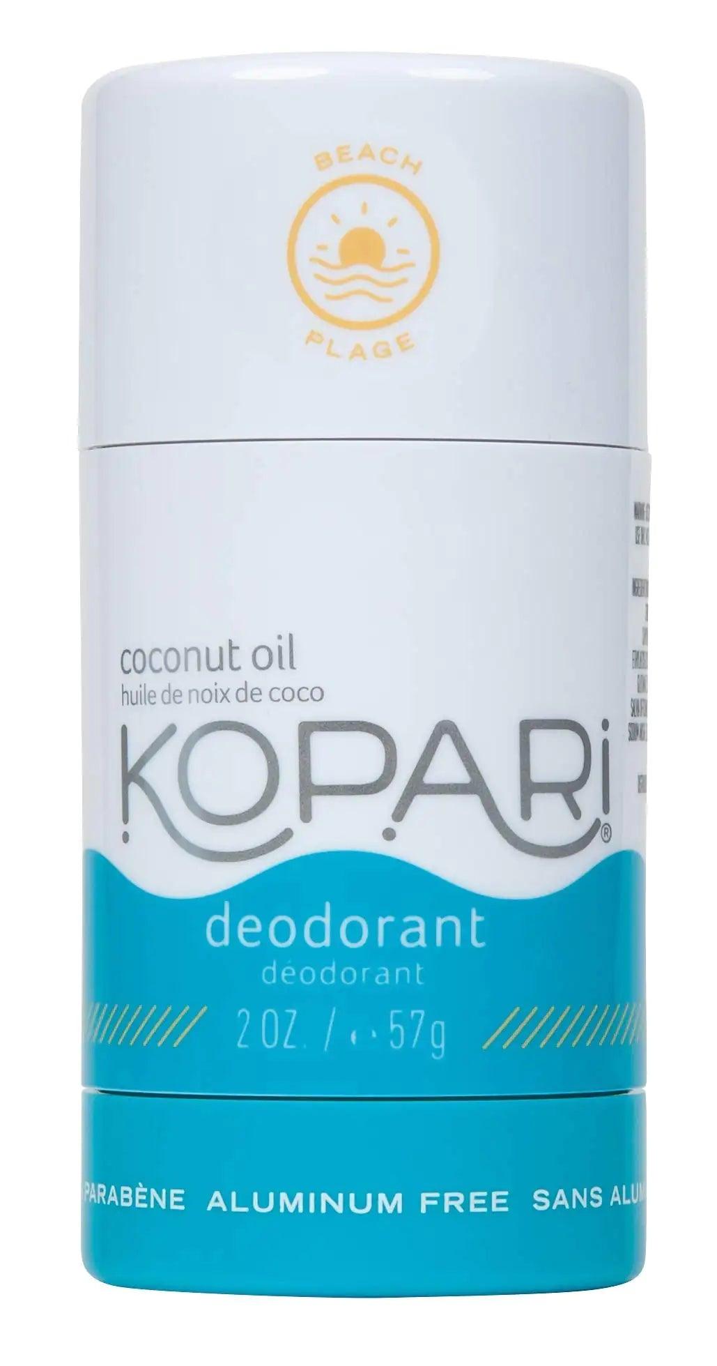 Kopari Deodorant for Women with Organic Coconut Oil | Aluminum Free Deodorant | Non Toxic Deodorant, Vegan, Gluten Free, Paraben Free, Deodorant for Men & Women | 2.0 oz | Beach 1 Beach - Evallys.com # #