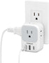 USB Charger Block, TESSAN USB Plug Adapter with Electrical 4 Box Splitter 3 USB Wall Charger Ports, Multi Plug Outlet Extender Charging for Cruise, Travel, Office, Dorm Essentials - Evallys.com # #