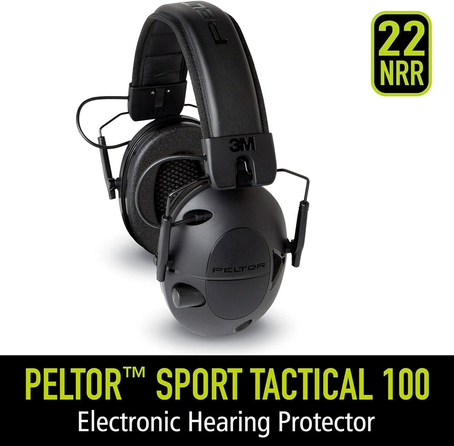 Peltor Sport Tactical 100 Smart Electronic Hearing Protector, Bluetooth Wireless Ear Muffs, NRR 22 Db, Bluetooth Headphones with Recessed Microphone, Ideal for Range, Shooting & Hunting (TAC100-OTH) - Evallys.com # #