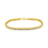 10K Yellow Gold Plated .925 Sterling Silver 1 cttw Prong-Set Diamond Pear Shape Link Bracelet (I-J Color, I1-I2 Clarity) - 7.25" - Evallys.com # #