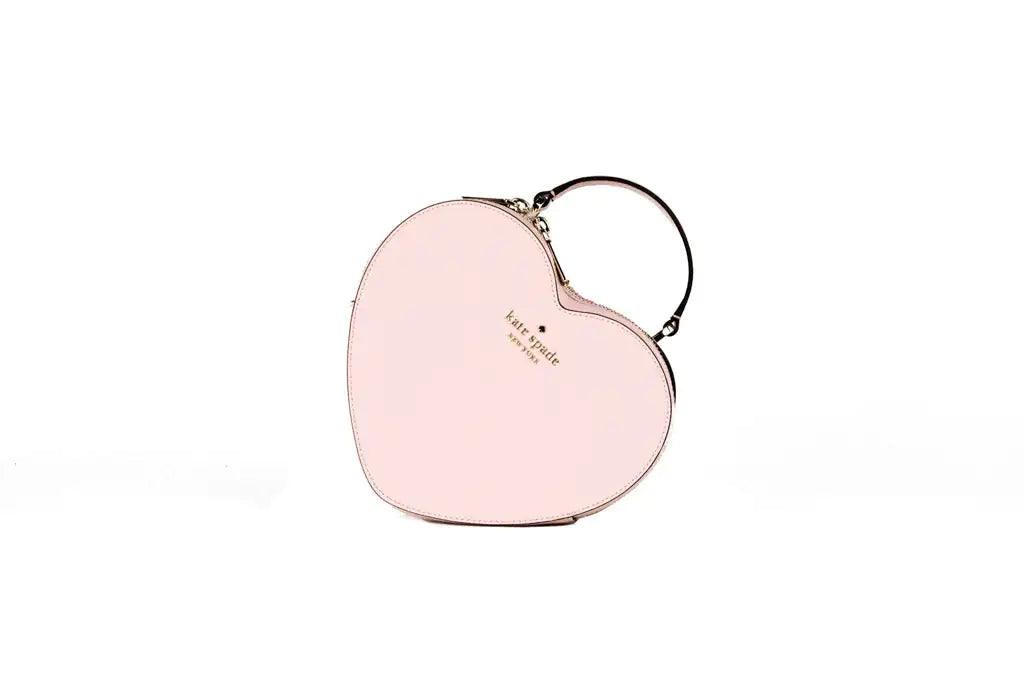 Kate Spade Love Shack Chalk Pink Saffiano Leather Top Handle Heart Crossbody Handbag - Evallys.com # #