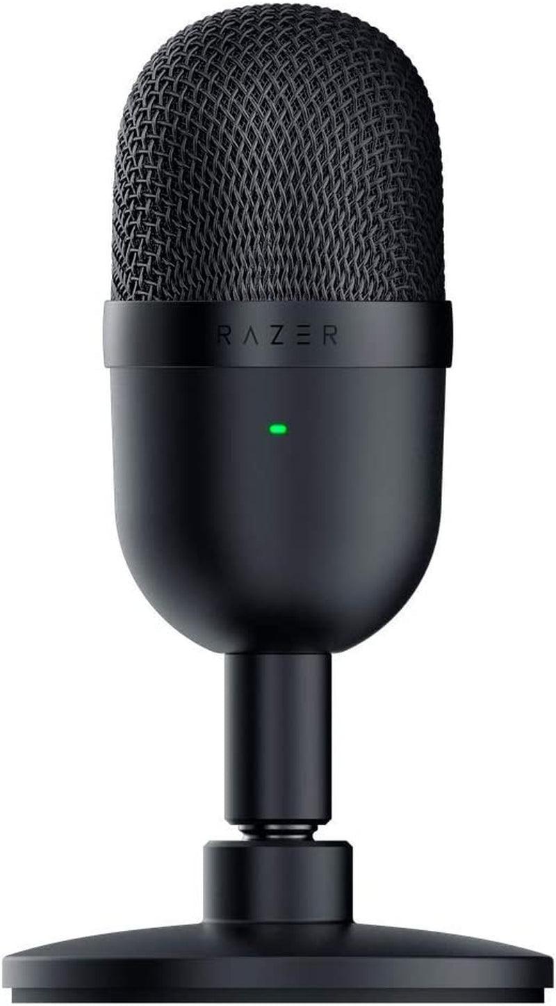 Razer Seiren Mini USB Condenser Microphone: for Streaming and Gaming on PC - Professional Recording Quality - Precise Supercardioid Pickup Pattern - Tilting Stand - Shock Resistant - Classic Black - Evallys.com # #