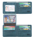 Wallet for Men-Genuine Leather RFID Blocking Bifold Stylish Wallet With 2 ID Window Vintage Style Vintage Ocean Blue - Evallys.com # #