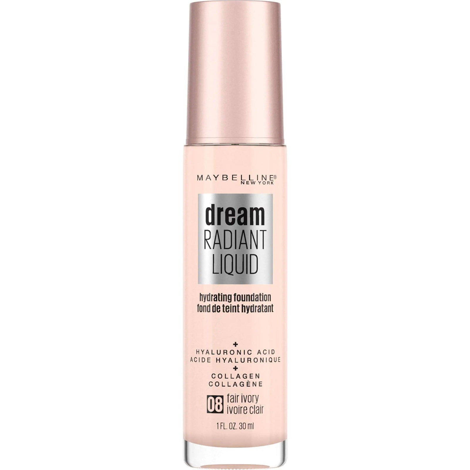 Maybelline Dream Radiant Liquid Medium Coverage Hydrating Makeup, Lightweight Liquid Foundation, Fair Ivory, 1 Count 1 Fl Oz (Pack of 1) 08 FAIR IVORY - Evallys.com # #