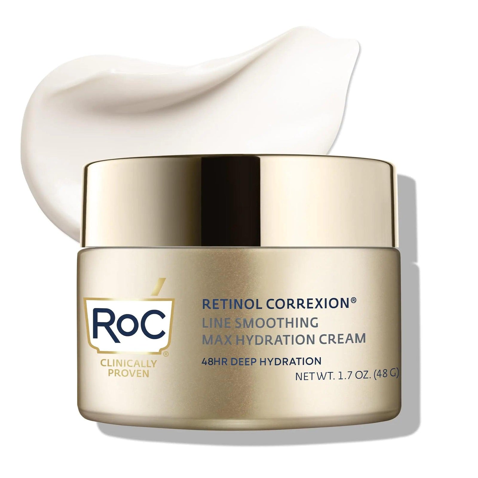 RoC Retinol Correxion Max Daily Hydration Anti-Aging Face Moisturizer with Hyaluronic Acid, Oil Free Skin Care Cream for Fine Lines, Dark Spots, Post-Acne Scars, 1.7 Ounces (Packaging May Vary) Basic - Evallys.com # #