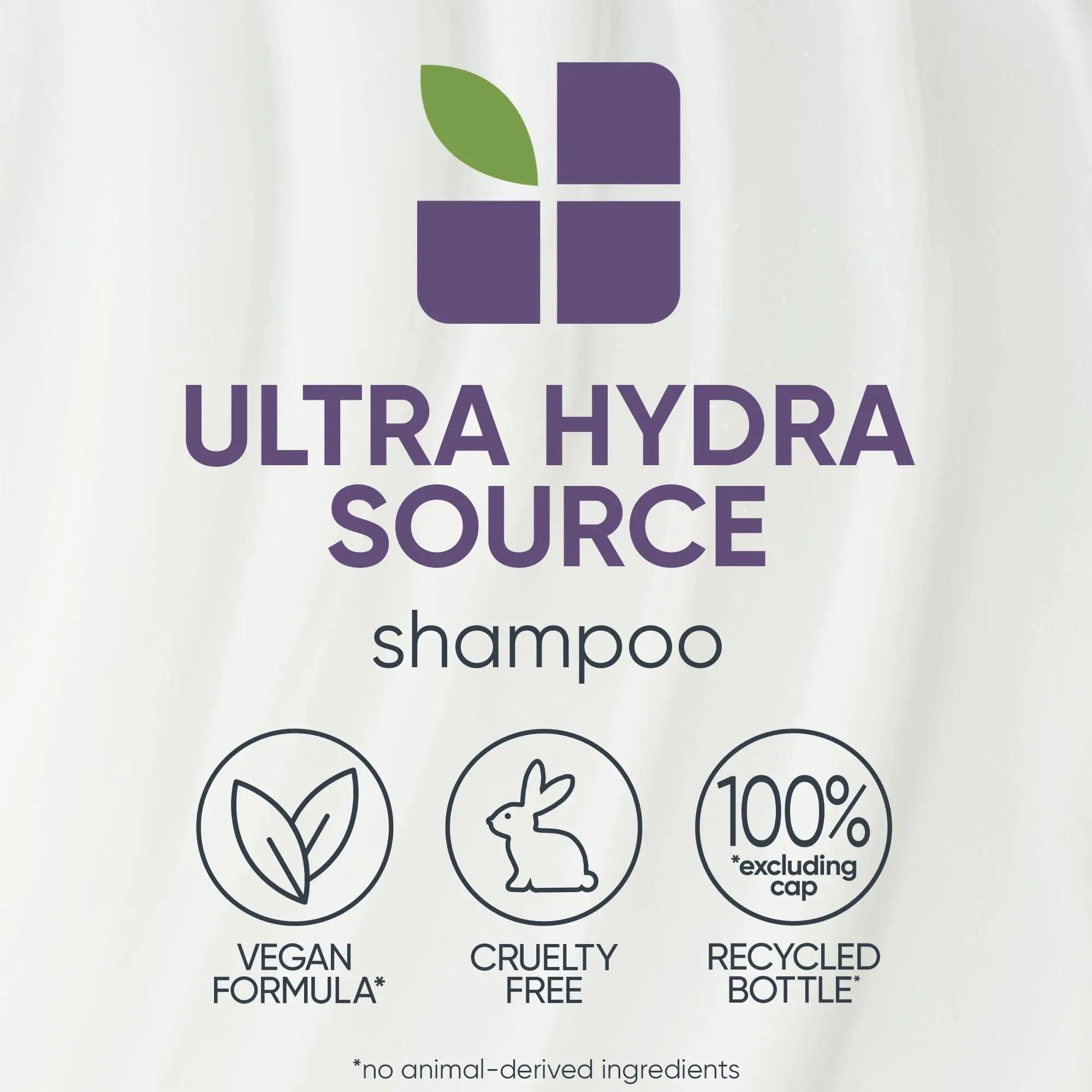 Biolage Ultra Hydra Source Shampoo | Deep Hydrating Shampoo for Very Dry Hair | Moisturizes Hair to Prevent Breakage | Paraben & Silicone-Free | Vegan | Salon Shampoo 13.5 Fl Oz (Pack of 1) - Evallys.com # #