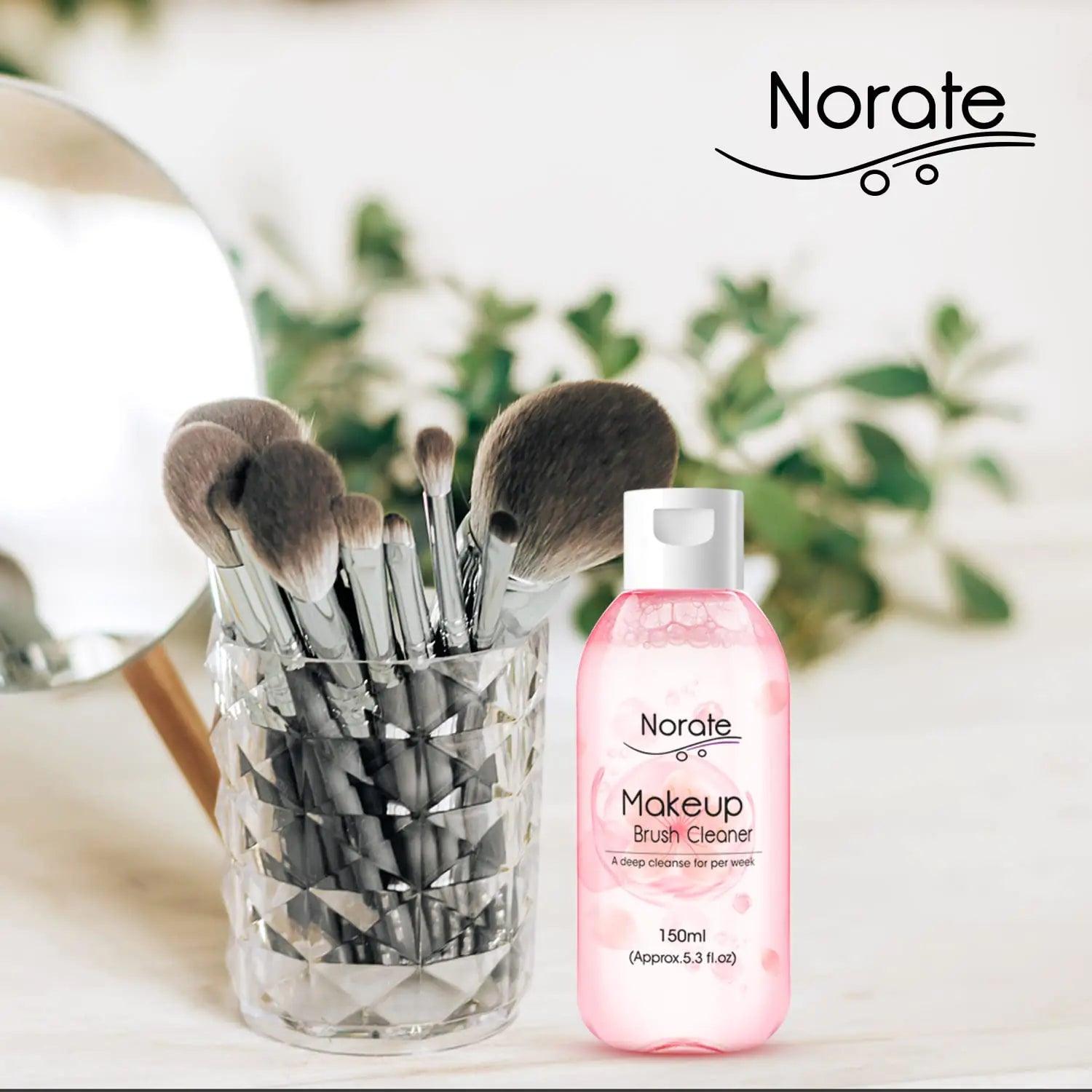 Norate Makeup Brush Cleaner, Make Up Brush Cleansers Solution, Makeup Cleaner for Makeup Brushes, Beauty Sponge, Powder Puff, Deep Clean Brush Shampoo, Gentle Formula Cruelty Free 5.3 FL.OZ - Evallys.com # #