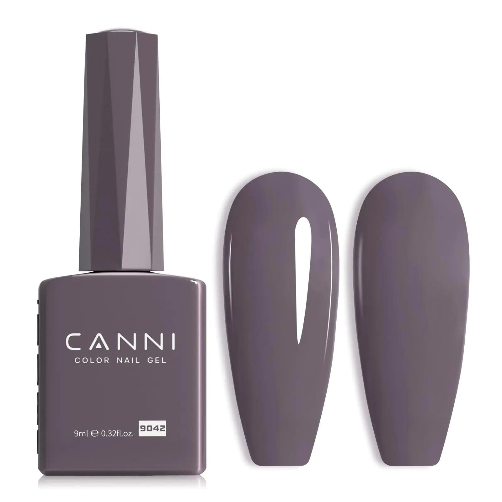 CANNI Grey Gel Nail Polish, 1Pcs Dark Grey Gel Polish Violet Brown Color Nail Polish Gel High Gloss Soak Off U V Gel Nail French Nail Manicure Salon DIY - Evallys.com # #