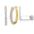 10K Yellow Gold 1/2 Cttw Prong Set Round-Cut Diamond Hoop Earrings (I-J Color, I1-I2 Clarity) - Evallys.com # #