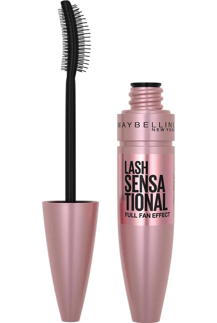 Maybelline Lash Sensational Washable Mascara, Lengthening and Volumizing for a Full Fan Effect, Blackest Black, 1 Count 0.32 Fl Oz (Pack of 1) - Evallys.com # #