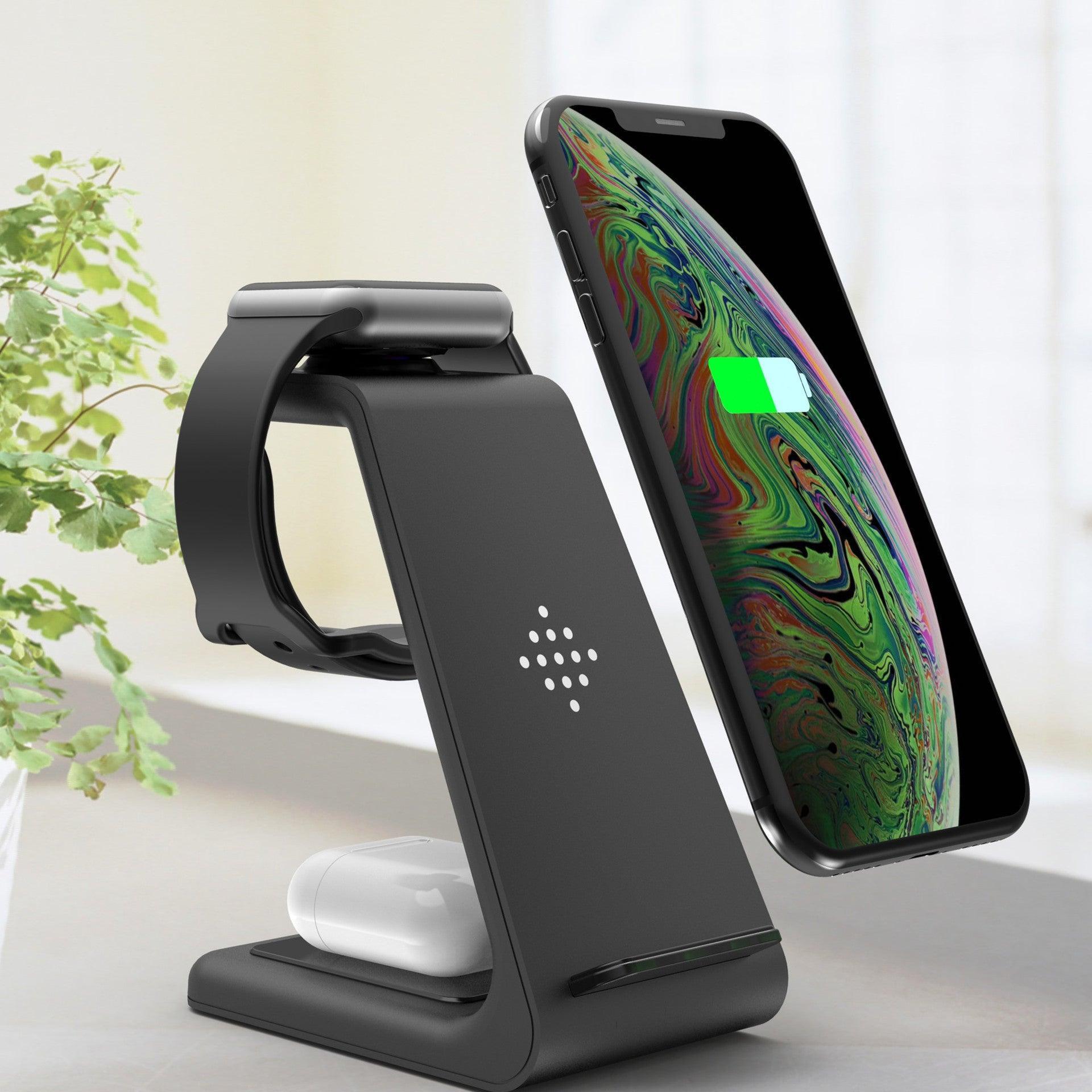 3 In 1 Fast Charging Station Wireless Charger Stand Wireless Quick Charge Dock For Phone Holder - Evallys.com # #