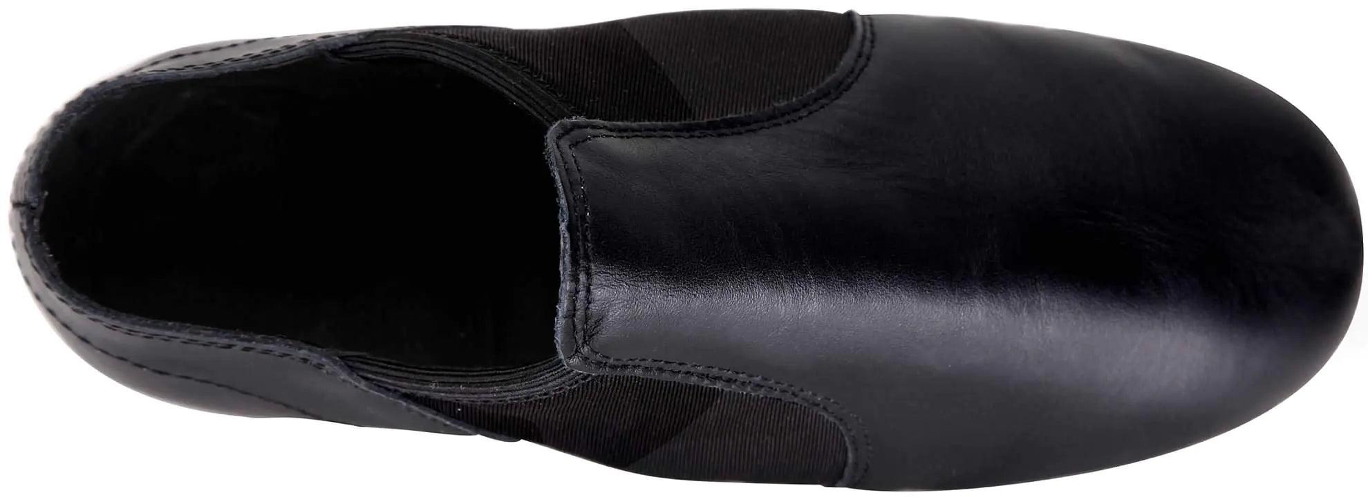 Linodes Unisex Leather Upper Jazz Shoe Slip-on for Women and Men's Dance Shoes 4.5 Women/4 Men Black - Evallys.com # #