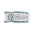 .925 Sterling Silver 1/2 Cttw White and Blue Color Treated Diamond Band Ring (H-I Color, I1-I2 Clarity) - Evallys.com # #