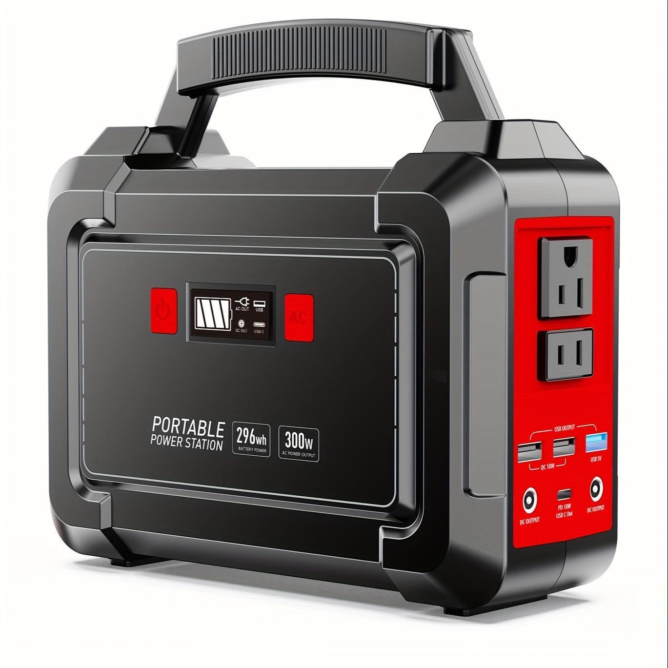MARBERO 200W/300W Portable Power Station with Solar Panel & AC Outlet