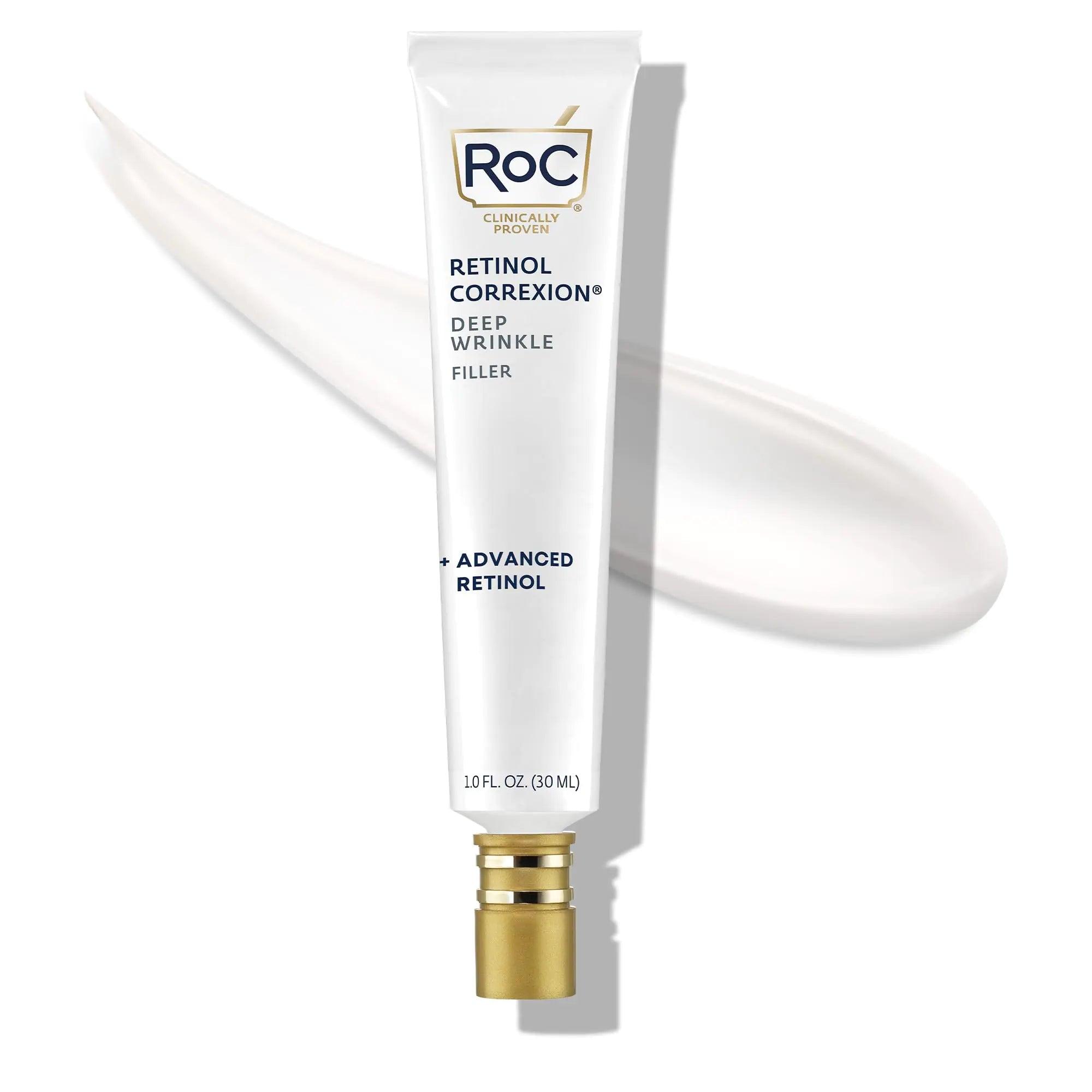 RoC Retinol Correxion Deep Wrinkle Facial Filler with Hyaluronic Acid & Retinol, Skin Care for Women and Men, 1 Fl Oz (Packaging May Vary) Wrinkle Filler - Evallys.com # #