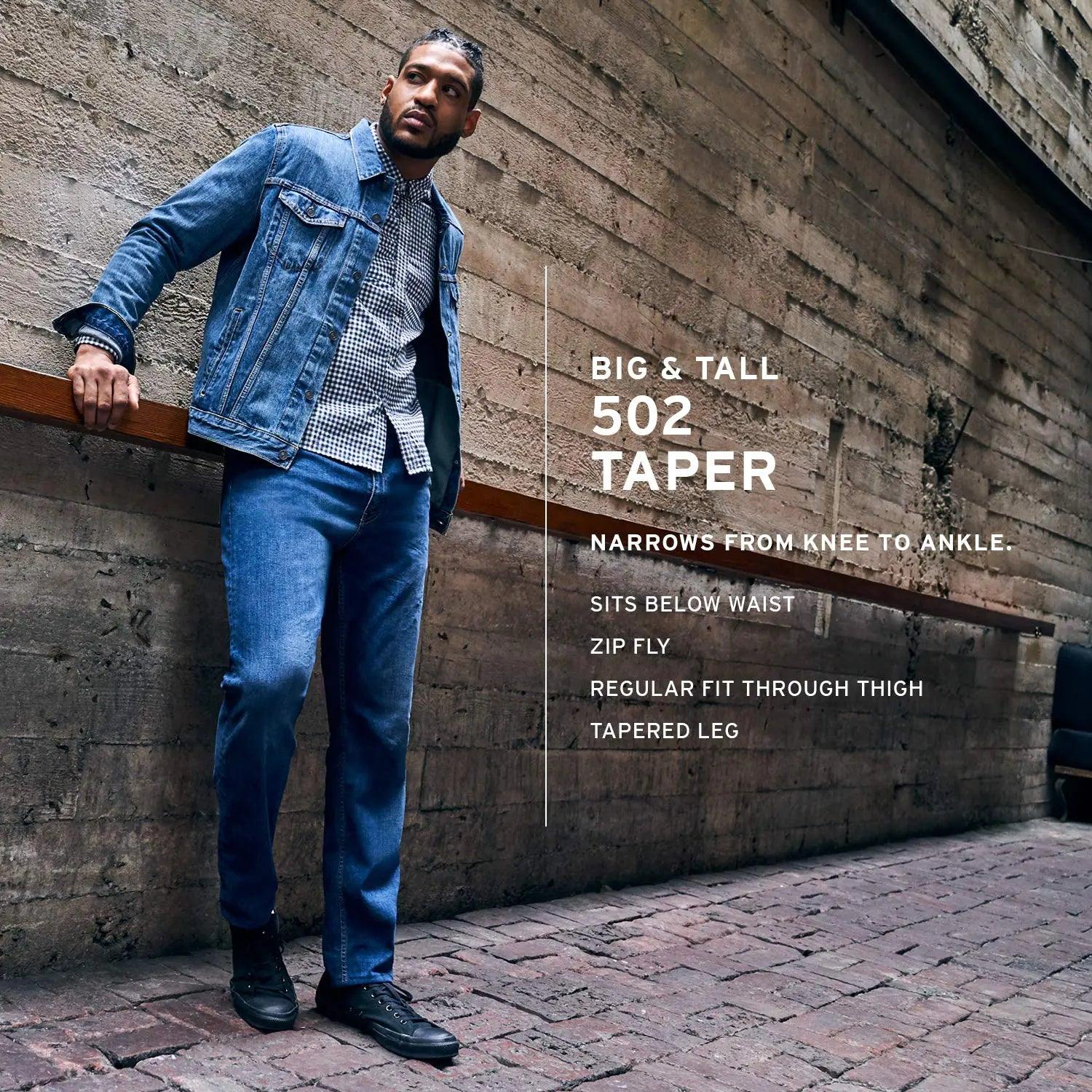 Levi's Men's 502 Taper Fit Jeans (Also Available in Big & Tall) 58W x 32L True Chino - Bull Denim - Stretch - Evallys.com # #