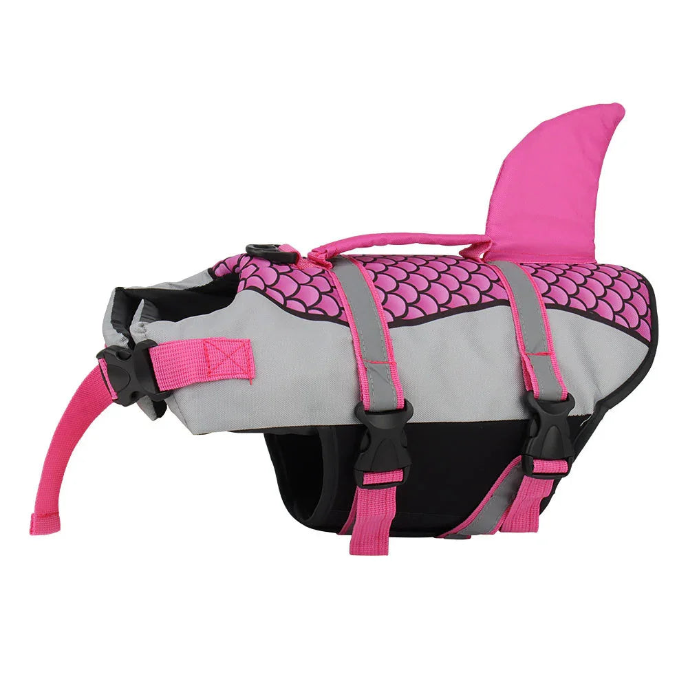 Premium Dog Life Jacket with Shark Fin – Summer Swim Safety Vest - Evallys.com # #