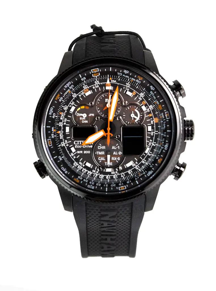 Citizen Promaster Navihawk Chrono Eco Black Stainless Steel Watch - Evallys.com # #