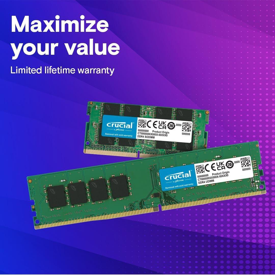 Crucial RAM 32GB Kit (2X16Gb) DDR4 3200Mhz CL22 (Or 2933Mhz or 2666Mhz) Laptop Memory CT2K16G4SFRA32A - Evallys.com # #