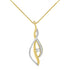 10K Yellow and White Gold Round Cut Diamond Accent Cascade 18" Pendant Necklace (J-K Color, I2-I3 Clarity) - Evallys.com # #