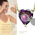 Gold Plated Silver Heart Jewelry Set 120 Languages I Love You Necklace and Crystal Earrings - Evallys.com # #