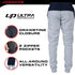 Ultra Performance 3 Pack Fleece Active Tech Joggers for Men, Mens Sweatpants with Zipper Pockets 3X Color Block Navy / Color Block Black / Color Block Charcoal - Evallys.com # #