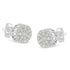 10k White Gold Diamond Cluster Stud Earrings (0.5 cttw, I-J Color, I2-I3 Clarity) - Evallys.com # #