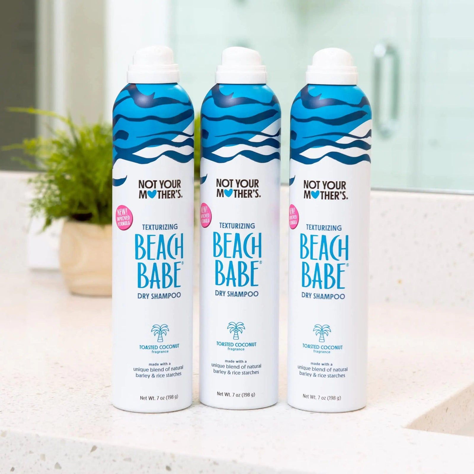 Not Your Mother's Beach Babe Dry Shampoo (3-Pack) - 7 oz Dry Shampoo - Instantly Absorbs Oil - Hair Essentials for Back to School 7 Ounce (Pack of 3) - Evallys.com # #