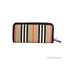 Burberry Ellerby Black Icon Stripe Canvas Zip Continental Wallet - Evallys.com # #