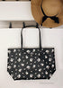 Coach Black White Floral Printed Coated Canvas City Tote - Evallys.com # #