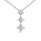 10K Gold 1/5 Cttw Princess Cut Diamond 3 Stone Drop 18" Pendant Necklace (H-I Color, SI2-I1 Clarity) - Evallys.com # #