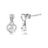 14K White Gold 1/6 Cttw Diamond Dangle Heart Stud Earrings (H-I, SI2-I1) - Evallys.com # #