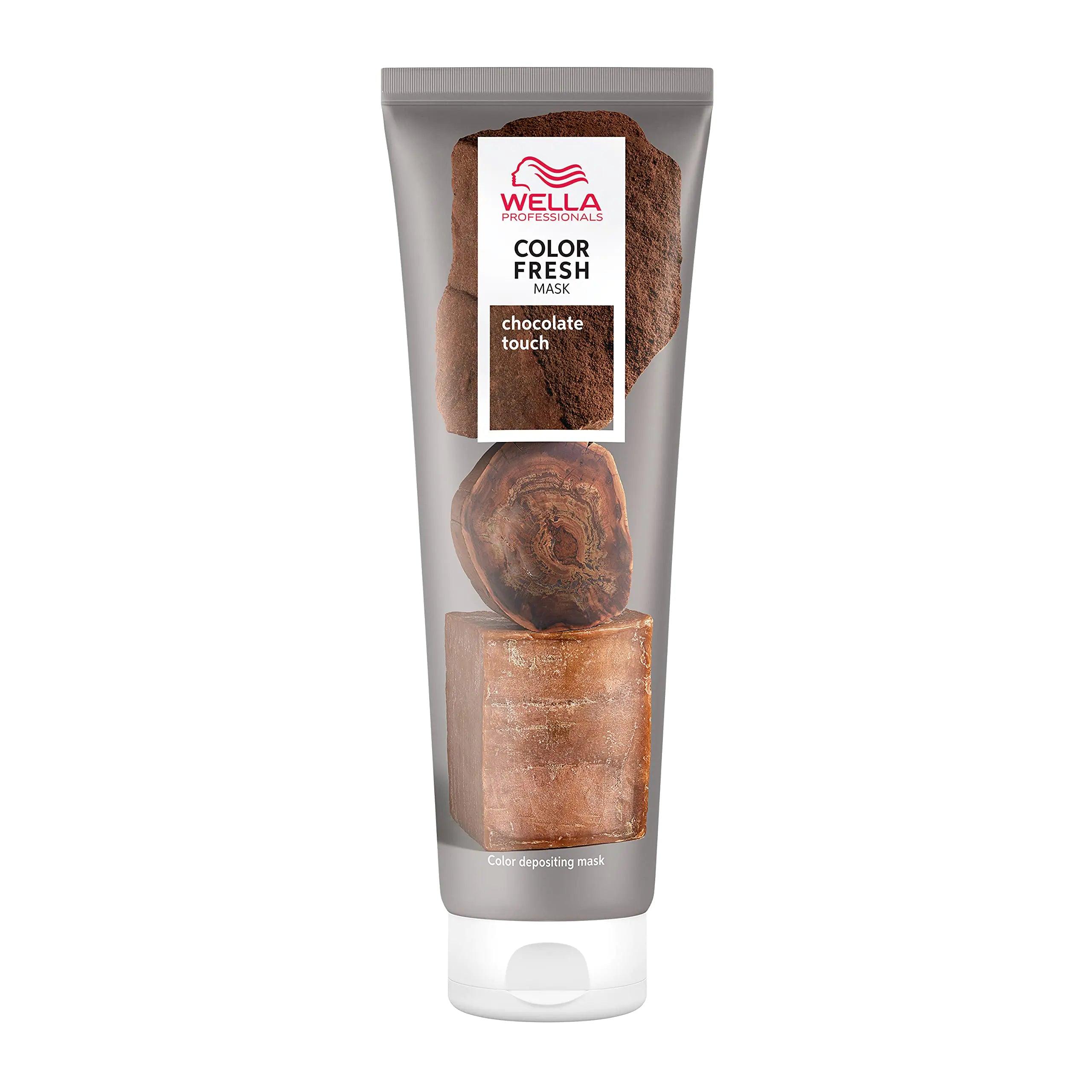 Wella Professionals Color Fresh Mask, Natural Shade, Damage Free, Color-Depositing Hair Mask With Avocado Oil, Silicone Free, 5 oz. Chocolate Touch - Evallys.com # #