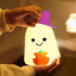 Silicone Night Lamp Magic Little Ghost Warm Light Colorful - Evallys.com # #