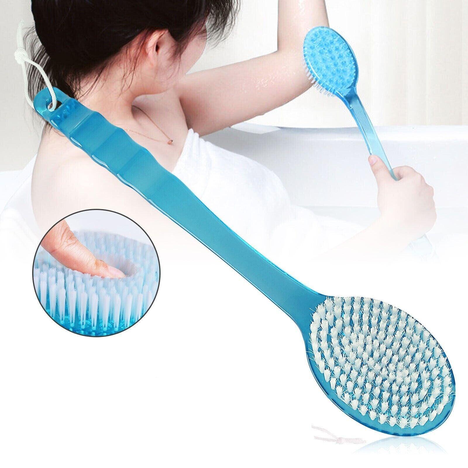 Back Body Shower BrushLong Handle Exfoliating Skin Spa Bath Soft Scrubber Clean - Evallys.com # #