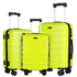 UUH 3-Piece Standard Lightweight Waterproof Hardshell Luggage Set, 20/24/28 Inch, 4-Wheel Spinner, with TSA Lock. - Evallys.com # #