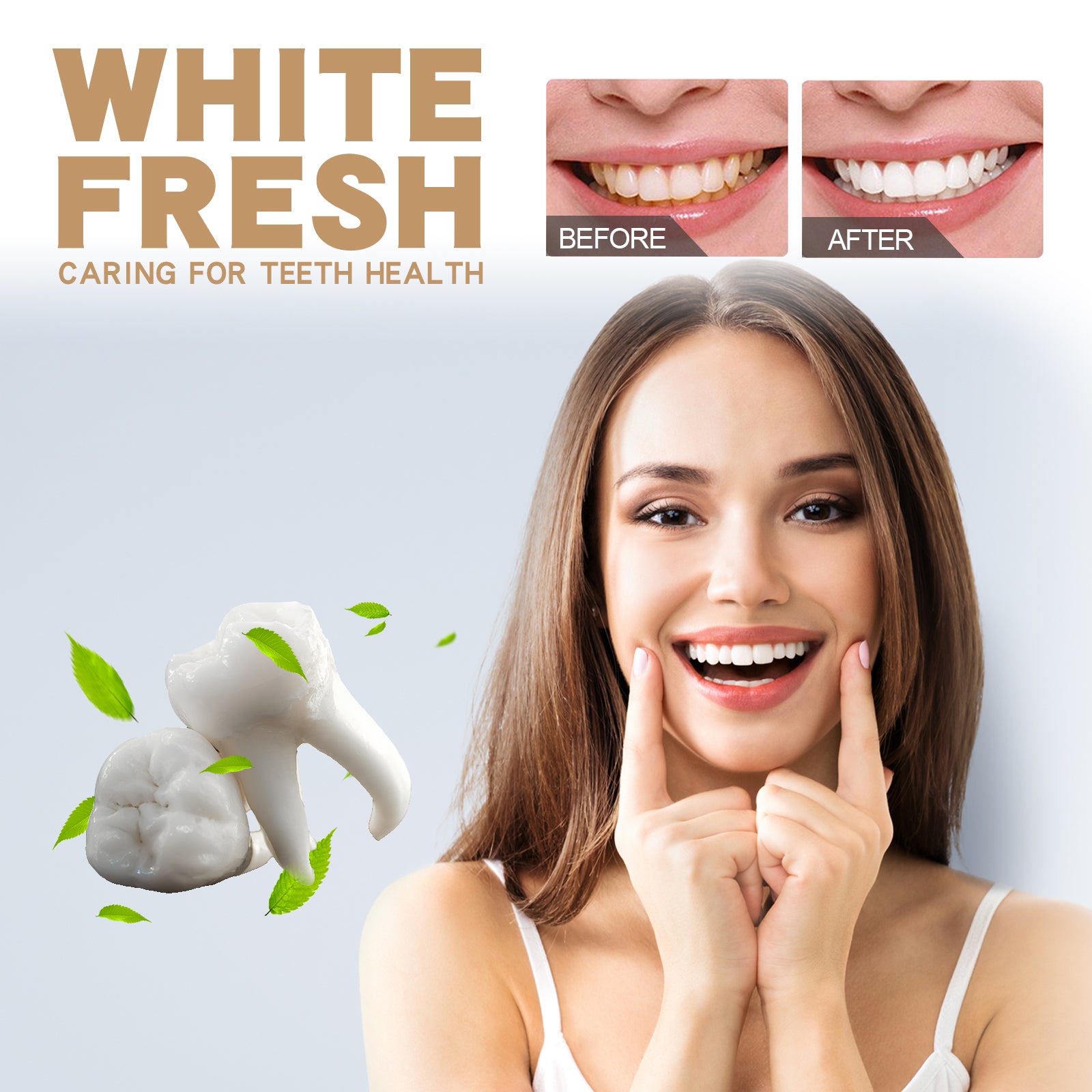 EELHOE Probiotic Brightening White Toothpaste for Fresh Breath and Clean Teeth