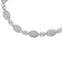 .925 Sterling Silver 1.0 cttw Miracle-set Round-Cut Diamond Pear and Bezel Link Bracelet (I-J, I3) - Size 7.5" - Evallys.com # #