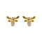 10K Yellow Gold Diamond Accented Bumble Bee Stud Earring (H-I Color, I1-I2 Clarity) - Evallys.com # #