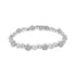 .925 Sterling Silver 1.0 Cttw Miracle and Channel Set Diamond Floral Cluster and Link Bracelet (I-J Color, I3 Clarity) - 7.25" - Evallys.com # #