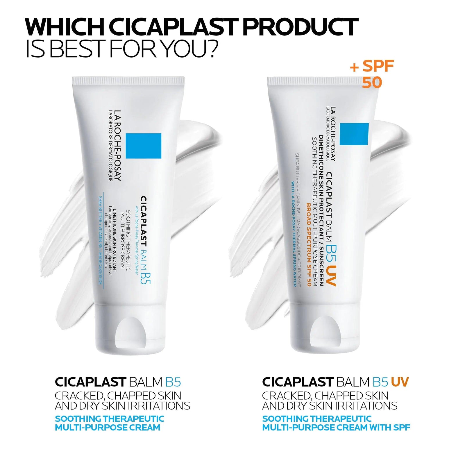 La Roche-Posay Cicaplast Balm B5,Healing Ointment and Soothing Therapeutic Multi Purpose Cream for Dry & Irritated Skin + Post Treatment Skin Protectant With SPF | Multi-Purpose Cream For Dry Skin 1.35 Fl Oz (Pack of 1) Non-SPF - Evallys.com # #