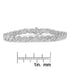 .925 Sterling Silver 1.0 cttw Pave Set Round Diamond Tear Shaped Link Bracelet - Evallys.com # #