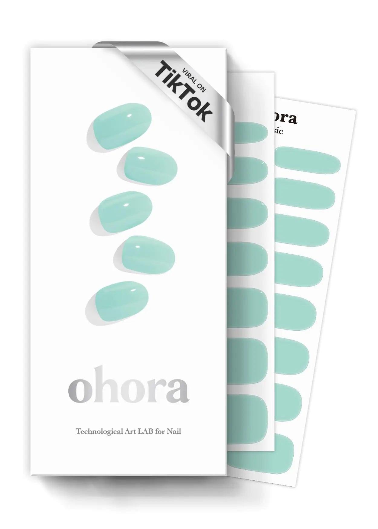 ohora Semi Cured Gel Nail Strips (N Bare Pink) - White, Solid, Works with Any UV/LED Nail Lamps, Salon-Quality, Long Lasting, Easy to Apply & Remove - Includes 2 Prep Pads, Nail File & Wooden Stick 01. N Bare Pink - Evallys.com # #